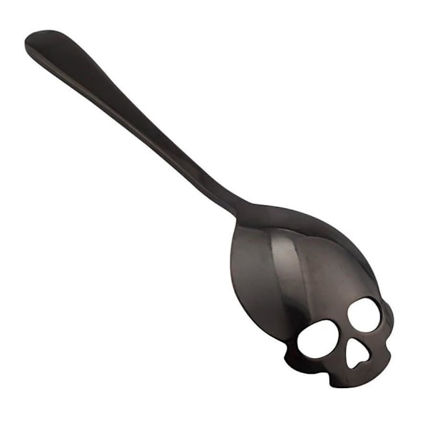 Sort kaffeske - kranium - rustfrit stål Black