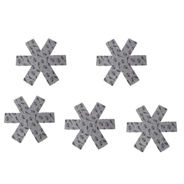 Kastrull-/Stekpanneskydd 38 cm, 5-pack grå