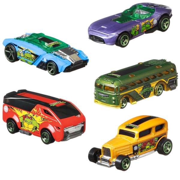 Hot Wheels Teenage Mutant Ninja Turtles - 5-pack multifärg