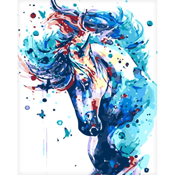 Lærredsplakat, Hest - 60 x 75 cm Multicolor
