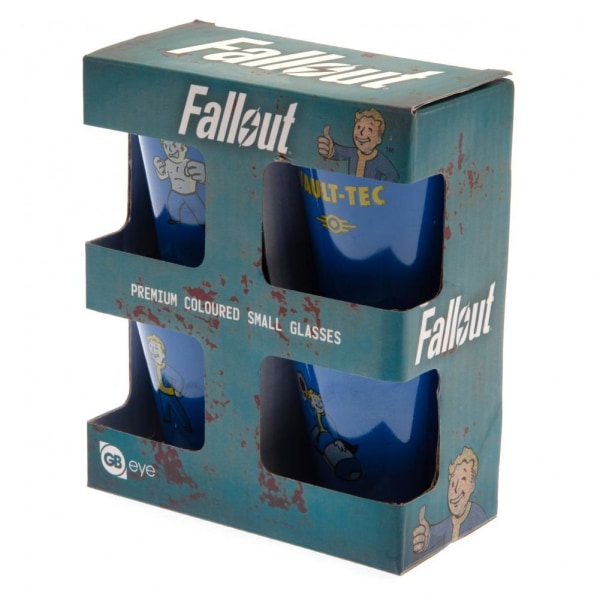 Fallout, 4x Shotglas - Vault-Tec multifärg