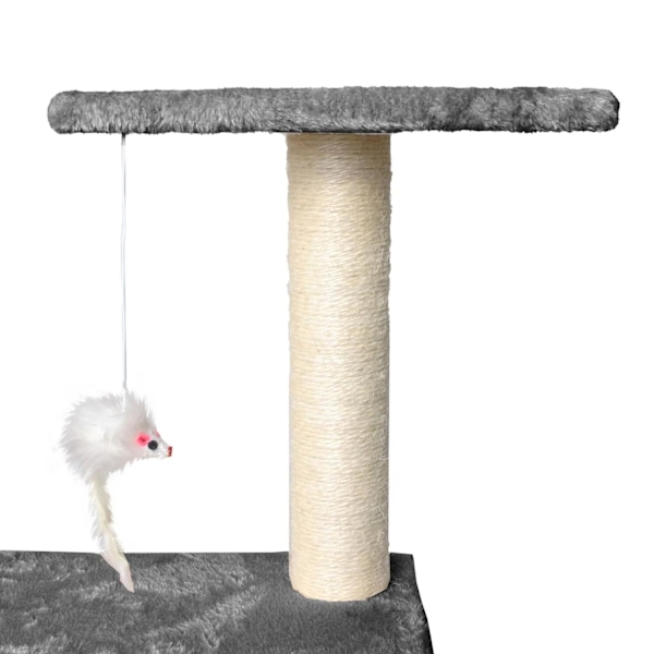 Kattetræ med Hule og Tunnel - 90 cm Grey