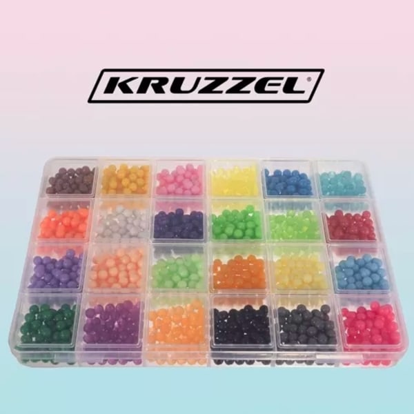 Vandperler 2800 stk - 24 farver med skabeloner