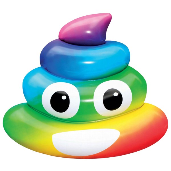 Badleksak, Bajs-Emoji - Regnbåge - 107 x 121 x 26 cm multifärg b19e |  multifärg | 735 | Fyndiq