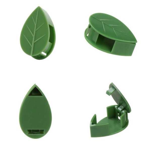 10x selvklæbende clips til planter og kabler Green