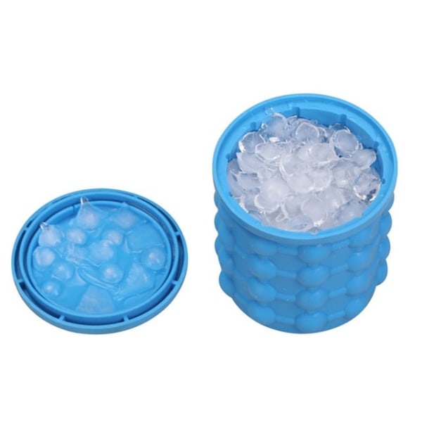 40 stykkers isboks/isspand i silikone med lufttæt låg Blue