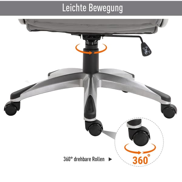 Ergonomisk Datorstol med Nackstöd i Konstläder