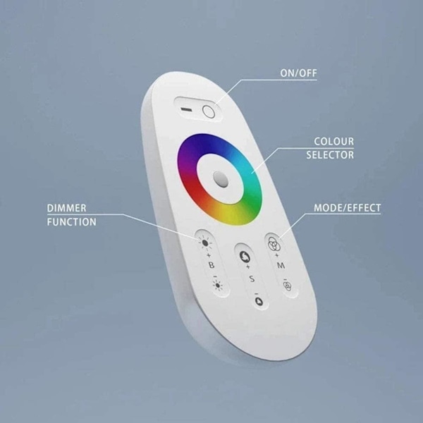 LED-lattiavalaisin RGB Kaukosäätimellä Black