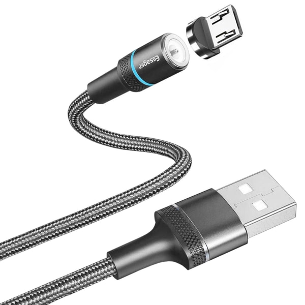 Micro USB-Kabel med Magnetisk Stik - 1 m Black
