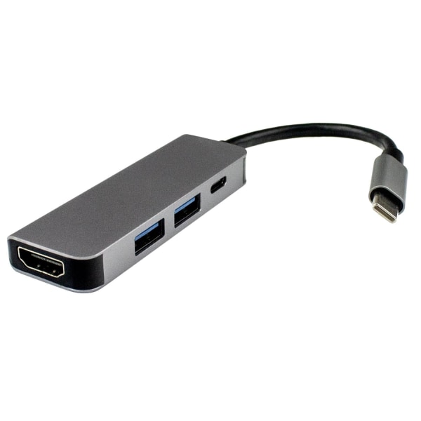 USB-C 4-i-1-adapter Grey
