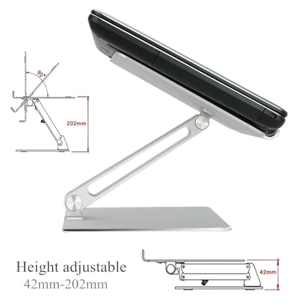 Laptopstativ, 7 til 17 tommer - 28 cm Silver