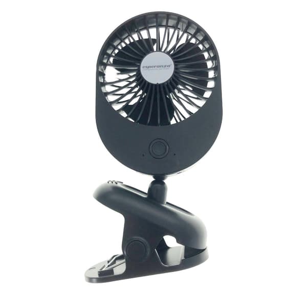Esperanza - USB-drevet mini blæser med bordklemme Black