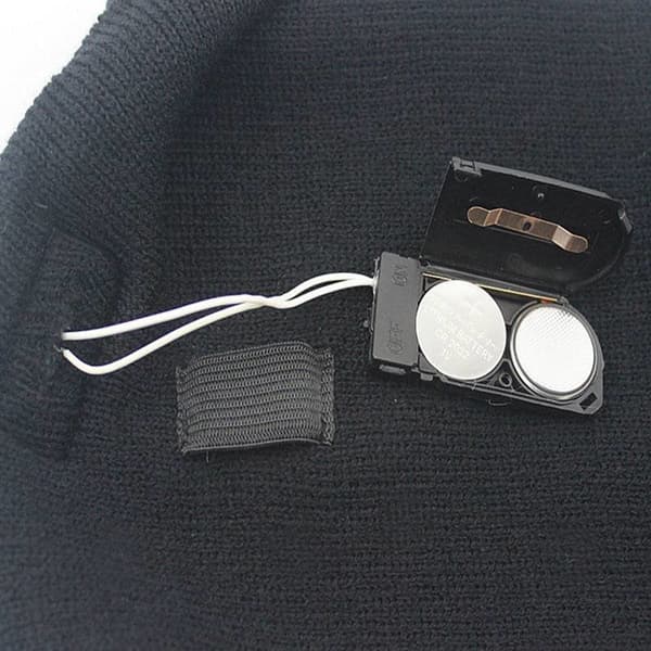 Hue med LED-lys - Sort Black one size
