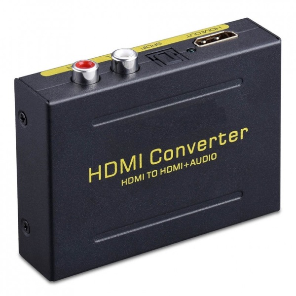Äänenjakaja - HDMI HDMI:ksi + SPDIF + RCA Black