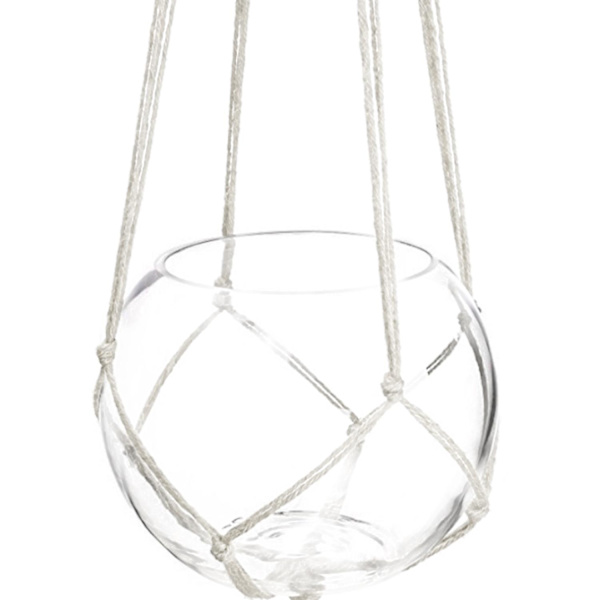 Makramee-amppeli - 90 cm White