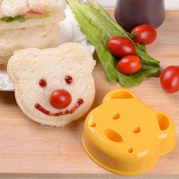Sjov form til sandwich - bamse Yellow