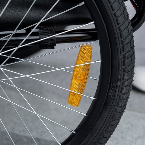 Hopfällbar Hundsläp Cykelvagn med Mesh & Reflexer