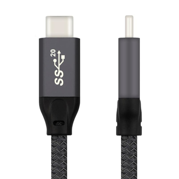 Kaapeli, Jossa on Kaksi USB-C 3.2 -liitintä Grey