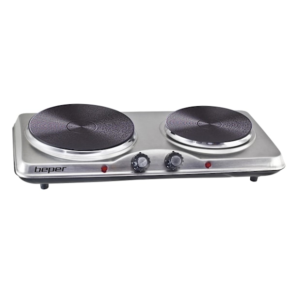 Elektrisk Kokplatta - 2 Plattor Silver