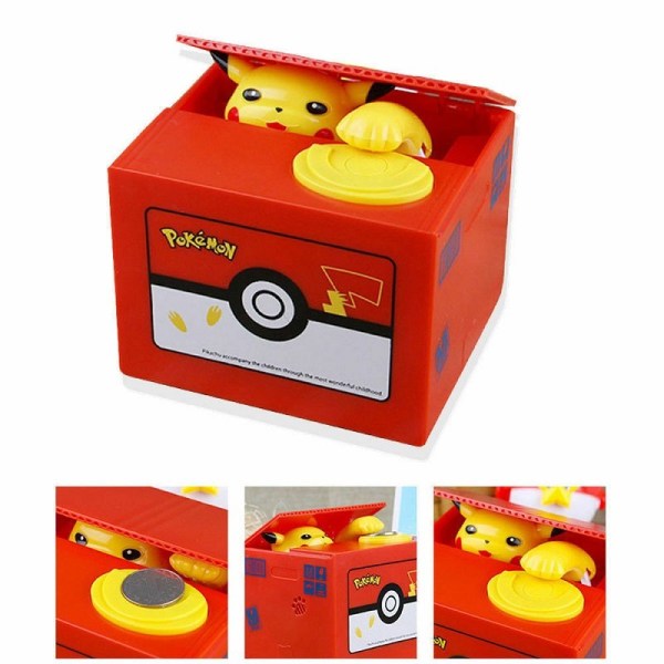 Elektronisk Pokémon Sparegris med Pikachu Multicolor