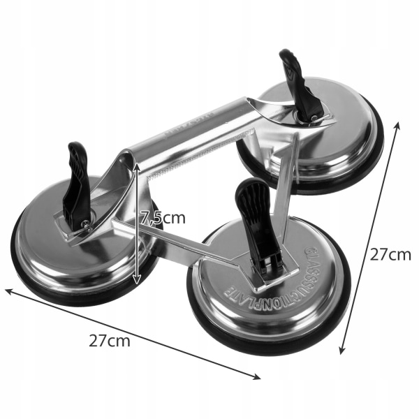 Sugkopp för Säkra Lyft - 150 kg Silver