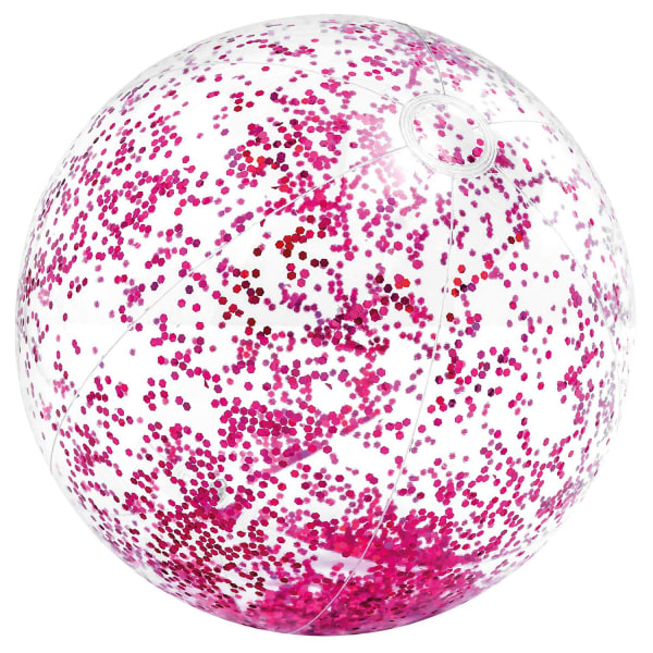 Intex, Uppblåsbar Badboll med Glitter - Rosa Transparent