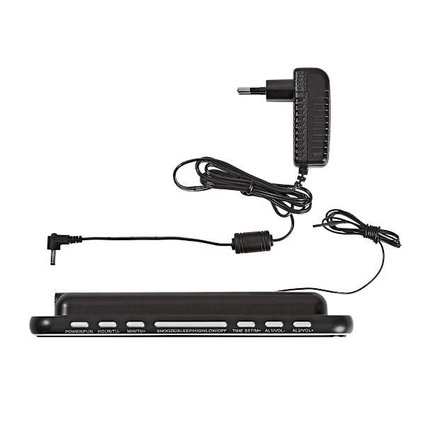Digital Klockradio med USB-uttag Svart