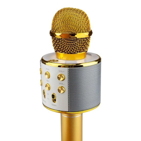 KTV - Trådlös Karaoke Mikrofon - Guld Guld