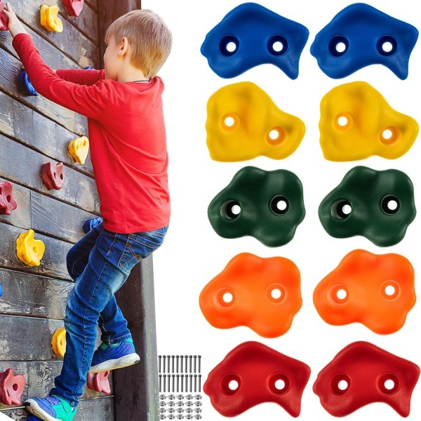 Klätterstenar - Klättring för Barn - 10 st multifärg