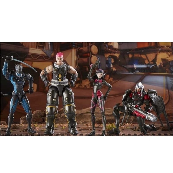 Overwatch, Actionfigurer - Genji, Zarya, Pharah, D.Va multifärg