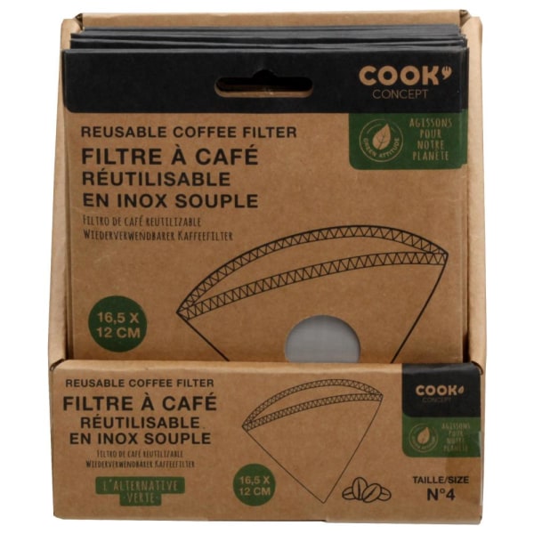 Återanvändbart Kaffefilter - Rostfritt Stål Silver