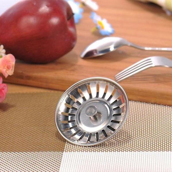 Vaskhus med si - rustfrit stål Silver