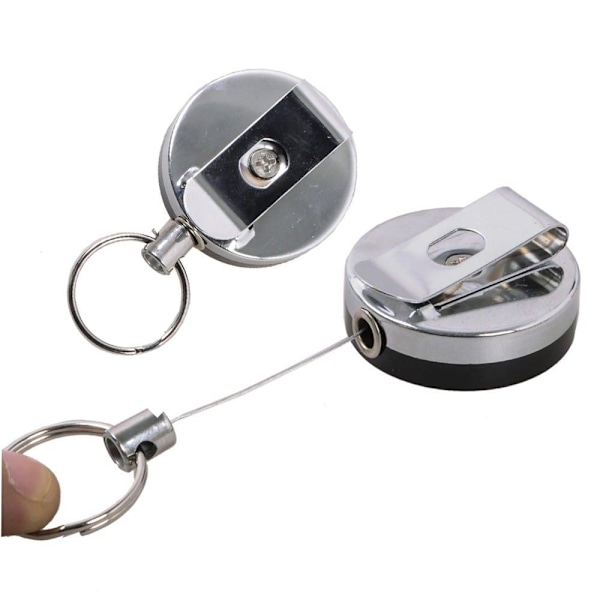 Nyckelhållare med Jojo-funktion - Svart Silver one size