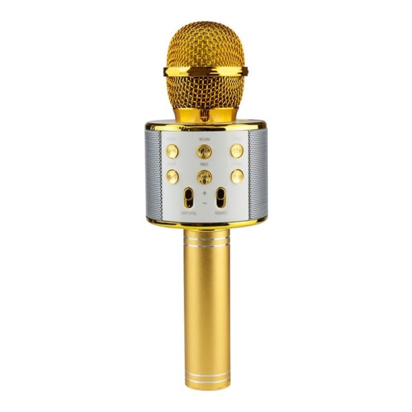 KTV - Trådløs Karaoke Mikrofon - Guld Gold