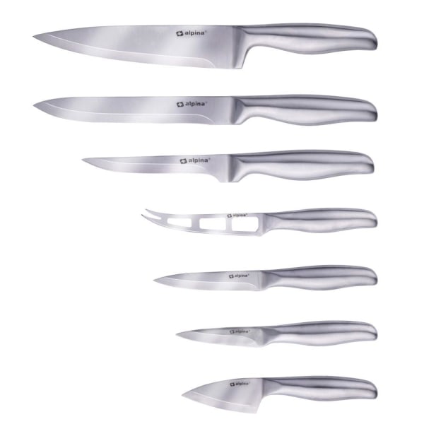 Knivset i Rostfritt Stål - 7 delar Silver
