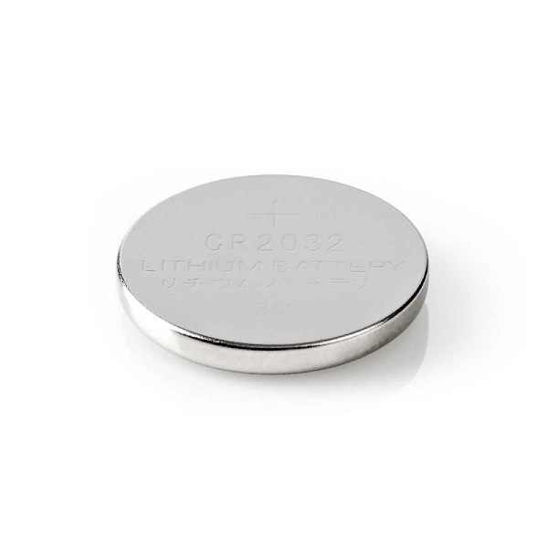 CR2032 3V Litiumbatterier, knappcell, 5-pack Silver