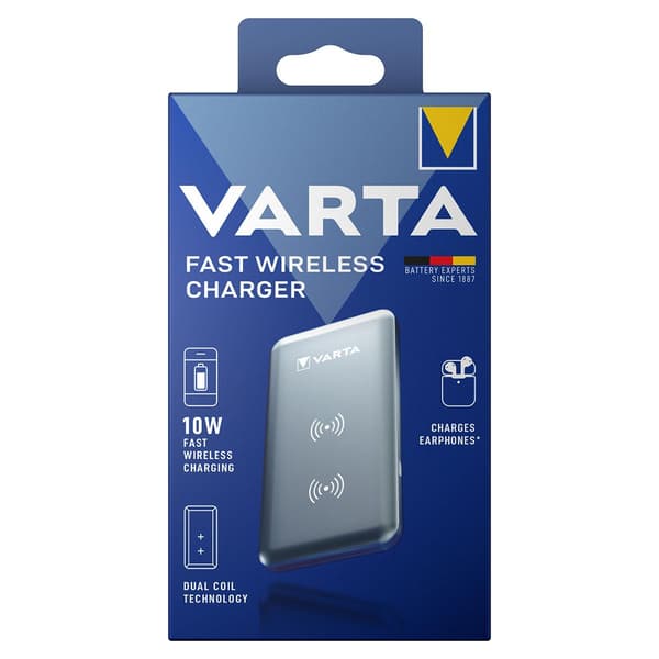 Langaton tehopankki 2000 mAh - Hopea Silver