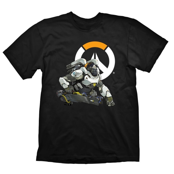 Overwatch, T-shirt - Winston Logo - Størrelse XL Black XL