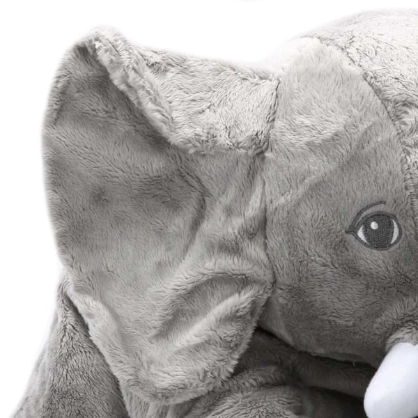 Tøjbamse, Elefant - Grå - 60 cm Grey