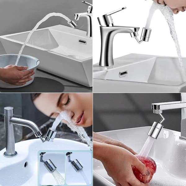 Roterande Munstycke till Kran - 720° Silver