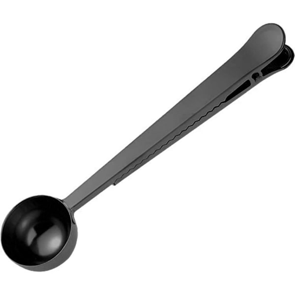 Kaffemål med forseglingsclips - Sort Black