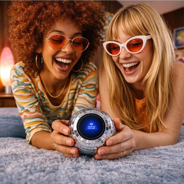 Disco Decision Maker Ball, 20 Retro Svar, ABS Glas