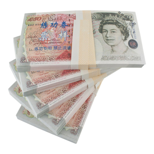 Leikkirahat - 50 Britannian punta (100 seteliä) Red