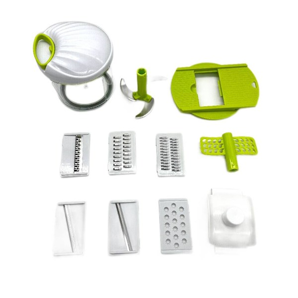 Manuel foodprocessor - 6 forskellige tilbehør - 900 ml Red