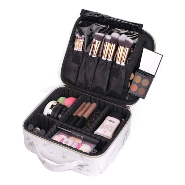 Make-up Taske med Skillevægge - Marmor White
