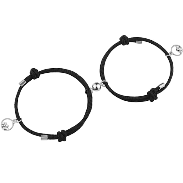 Pararmbånd med Magnet - Sort Black one size