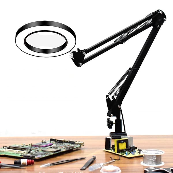 Forstørrelsesglas med LED-lampe Black