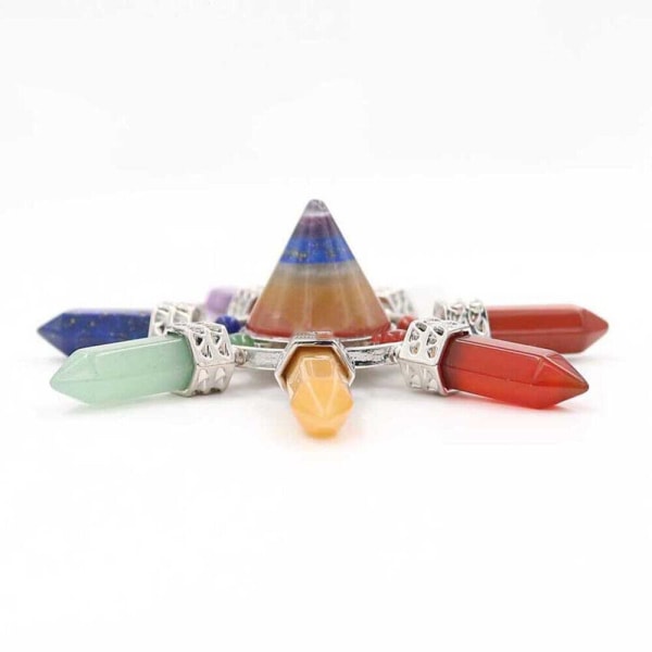 Kristallpyramid Chakran multifärg