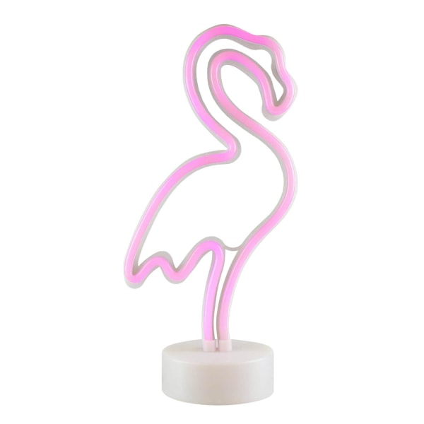 LED Neonlampa, Flamingo Vit