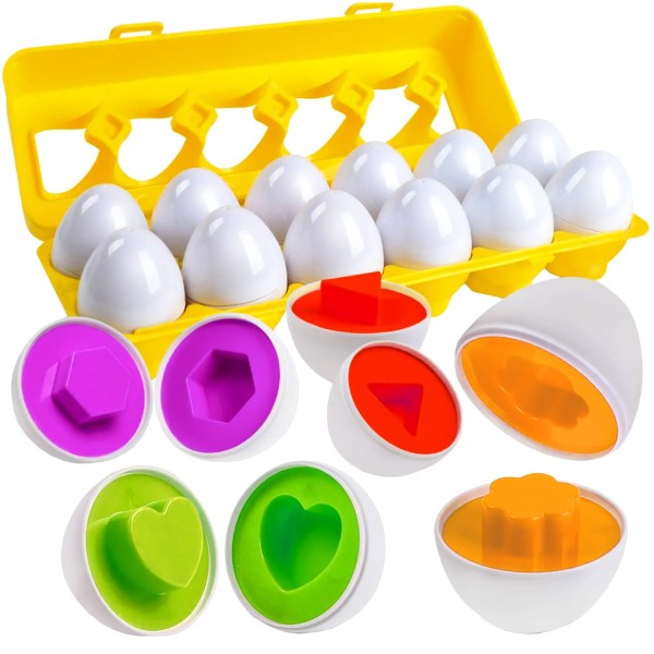 Sorteringspuslespil - æg Multicolor